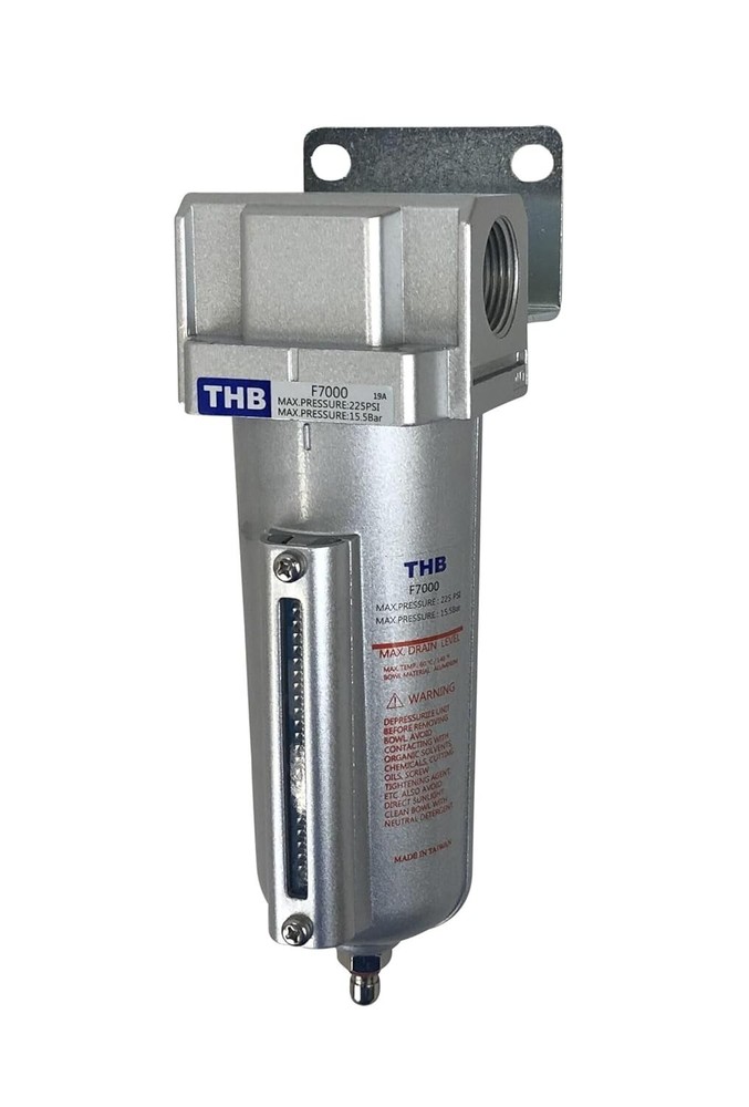 Moisture Removing Particulate Filter for Compressed Air, 5oz Bowl, 1/2" NPT