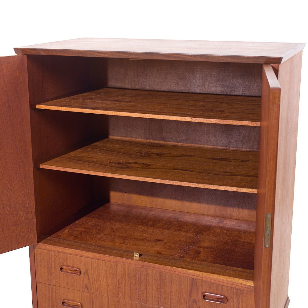 Arne Vodder Style Mid Century Danish Teak Armoire