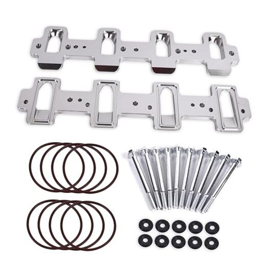 Rectangle Intake Manifold Adapter Plates Compatible with LS1 Cathedral Silver
