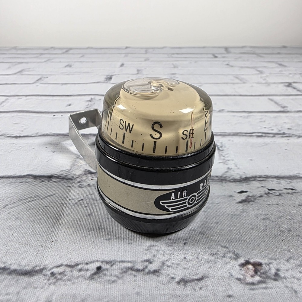 Vintage Air Way Floating Compass Boat Auto Dash Mount Accessory Black