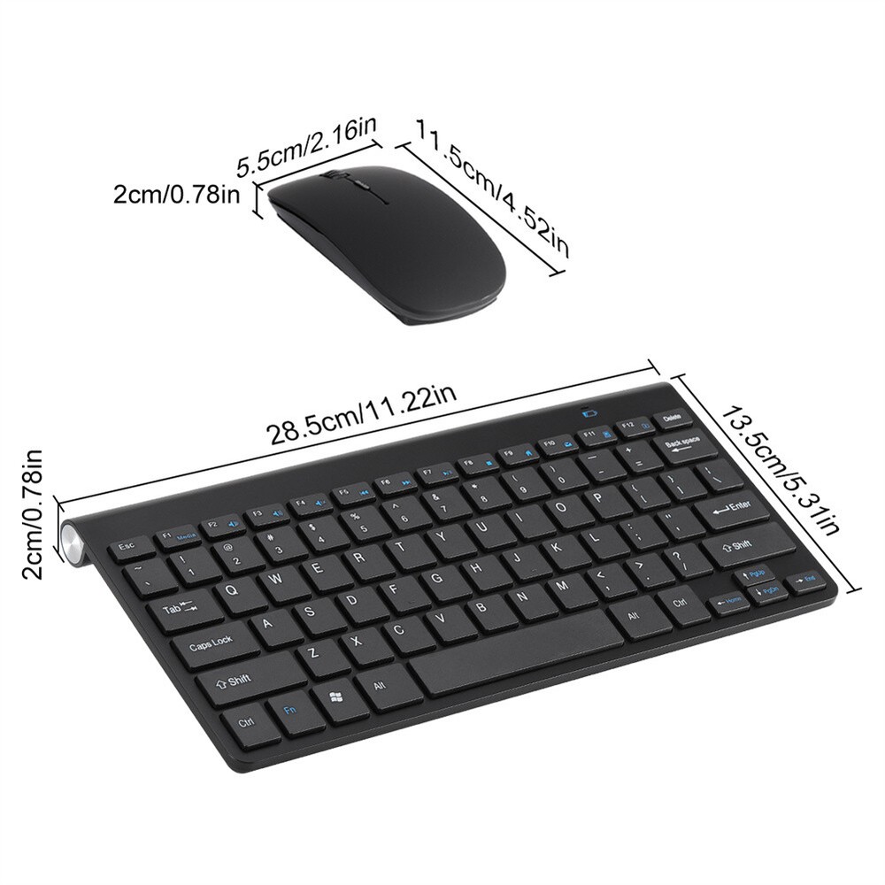Mini Wireless Keyboard And Mouse Set Waterproof 2.4G For Mac Apple PC Computer