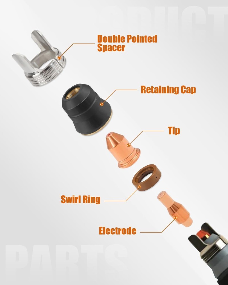 High-Performance Titanium Plasma Tip Kit - Fits TI-PC45 & TI-PC65 Torch Models