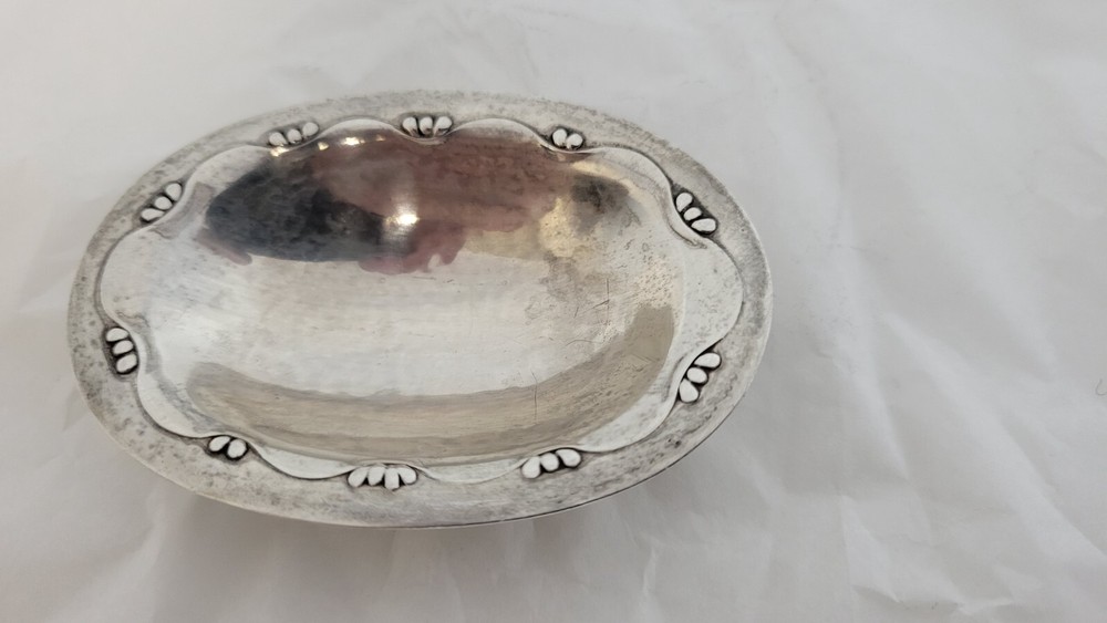 GEORG JENSEN STERLING SILVER OVAL DISH