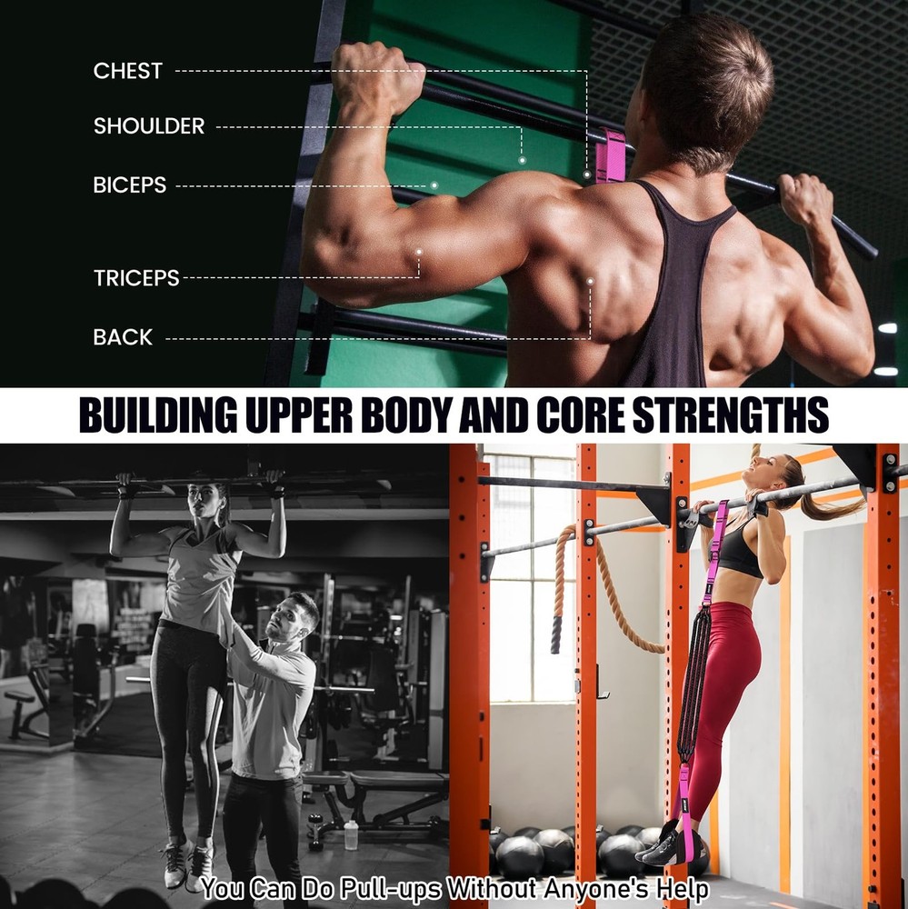 Pull Up Assistance Bands 260lbs, Heavy Pull Up Bands Resistance Bands for Pul...