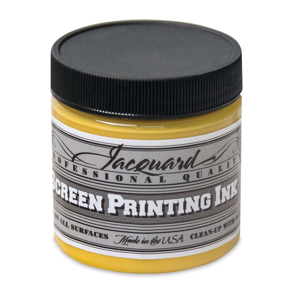 Professional Screen Printing Inks 4oz Opaque Ochre Fabric Paint Water Based