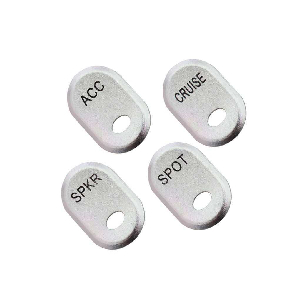 4pcs Silver Inner Fairing Switch Panel Dash Cap For Harley Touring Electra Glide