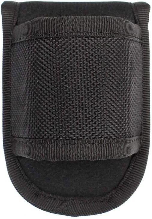 Open Top Compact Light Pouch for Duty Belt, D Cell Flashlight Black