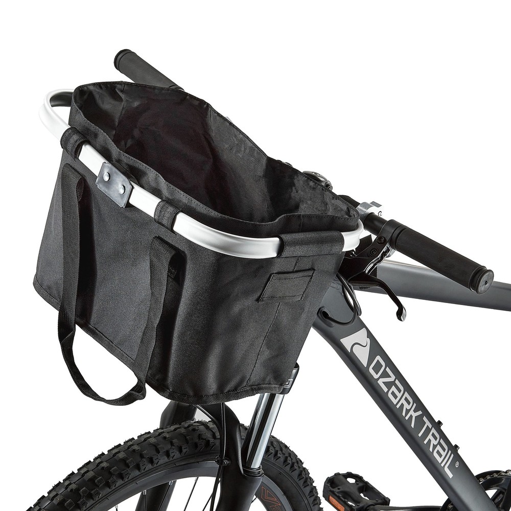 Folding Handlebar Bicycle Basket, Gray
