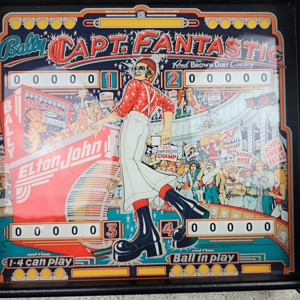 Bally Captain Fantastic Pinball Head LED Display light box UNTESTED 2020 READ