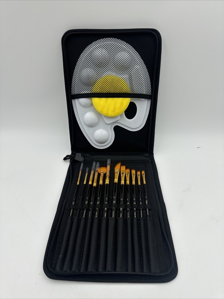 15pc Paintbrush/artist Set W/ Case