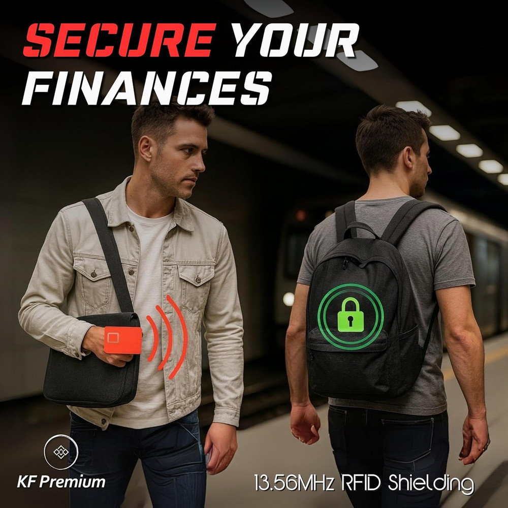 RFID Blocking Card (2 Pack) - Ultra Thin Debit & Credit Card Protector - anti Th