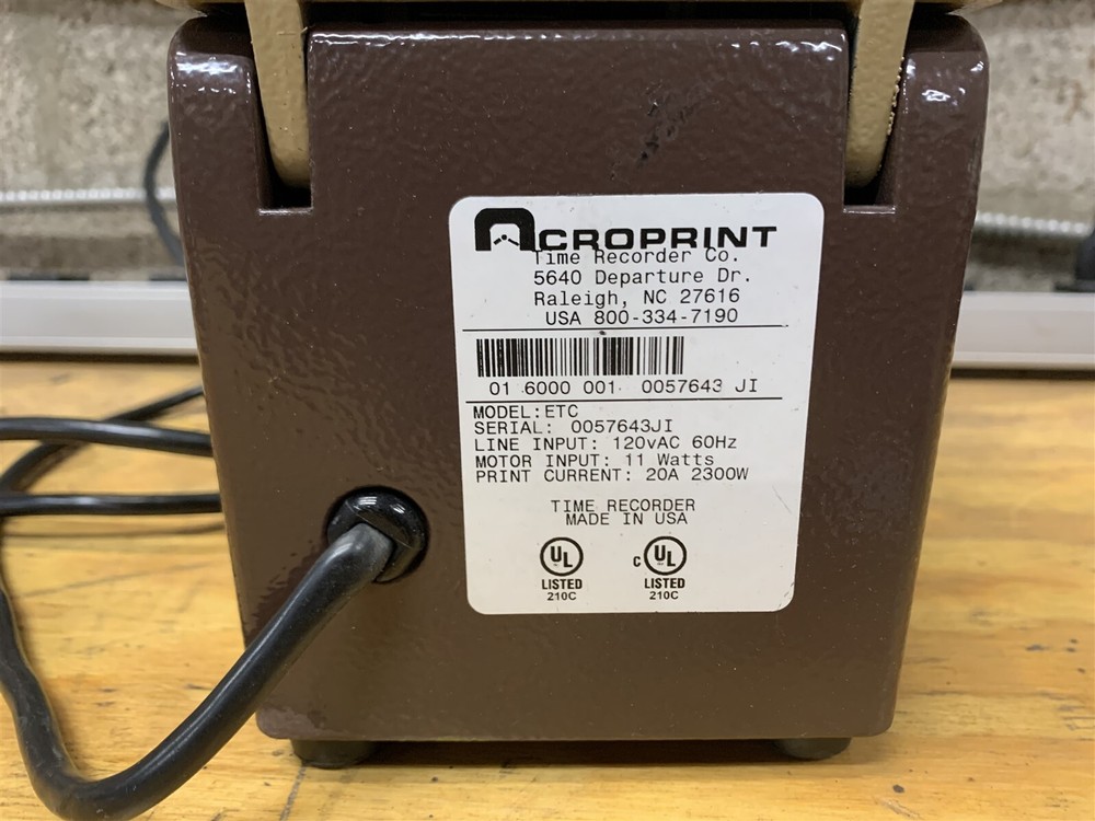 CROPRINT TIME RECORDER ETC 20A 2300W