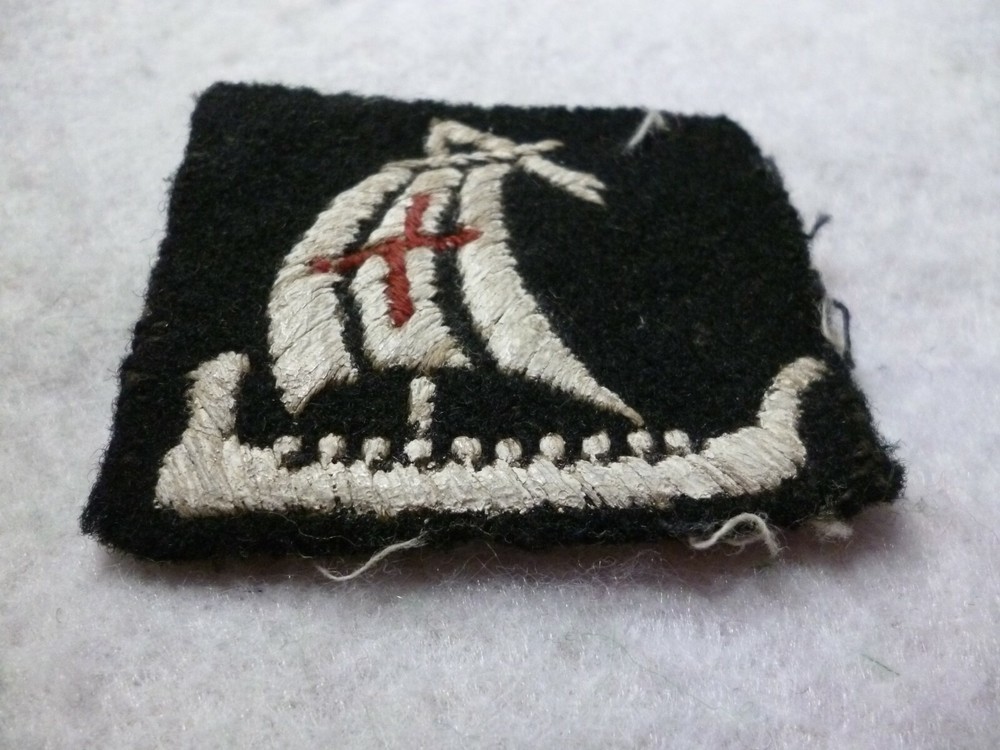 British 5th Army Corps Formation Sign Patch WW2 Issue, 1942 Pattern, ex-uniform
