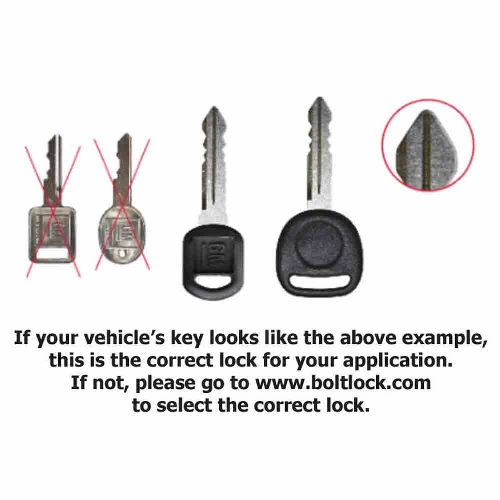 Bolt Codeable Spare Tire Lock For Older GM Ignition Keys (GM-A)
