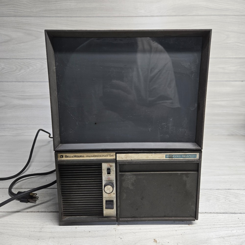 Vintage Bell & Howell Projector Filmosound 35 M Powers On Untested