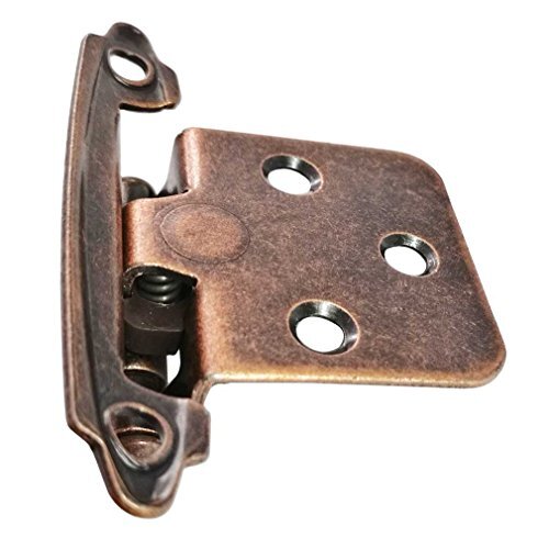 Traditional Cabinet Hinge Variable Overlay 10 Pack Oil Rubbed Red Bronze
