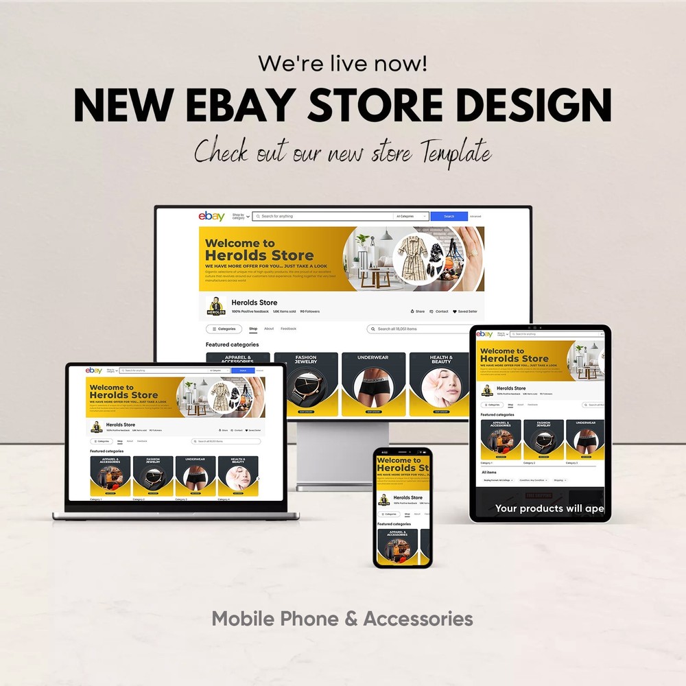 2026 eBay HTML Listing Template | Boost Sales with Modern Storefront Design