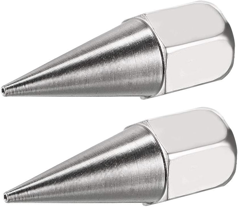 uxcell 2pcs G1/8 Grease Fitting Standard Grease Sharp Type Nozzle Zinc Plated Si