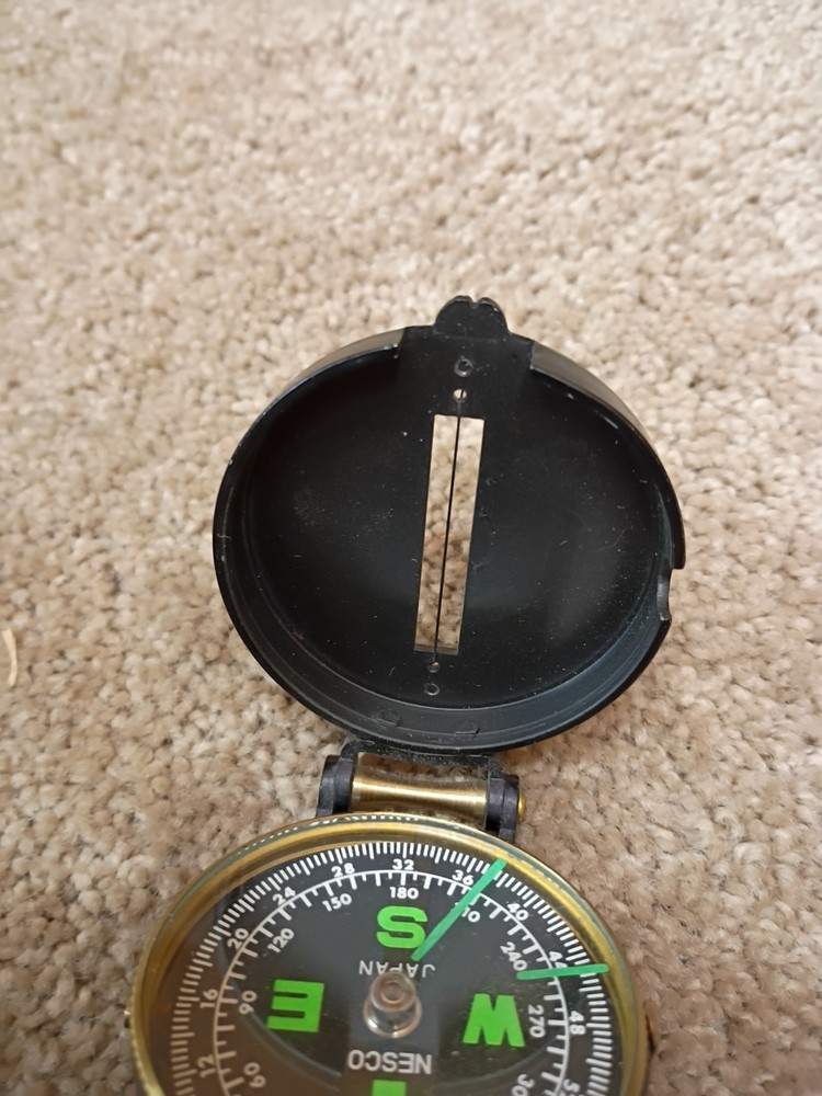 Vintage Nesco Academy Lensatic Compass Japan