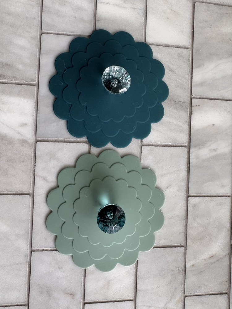 set of two silicone cup lids