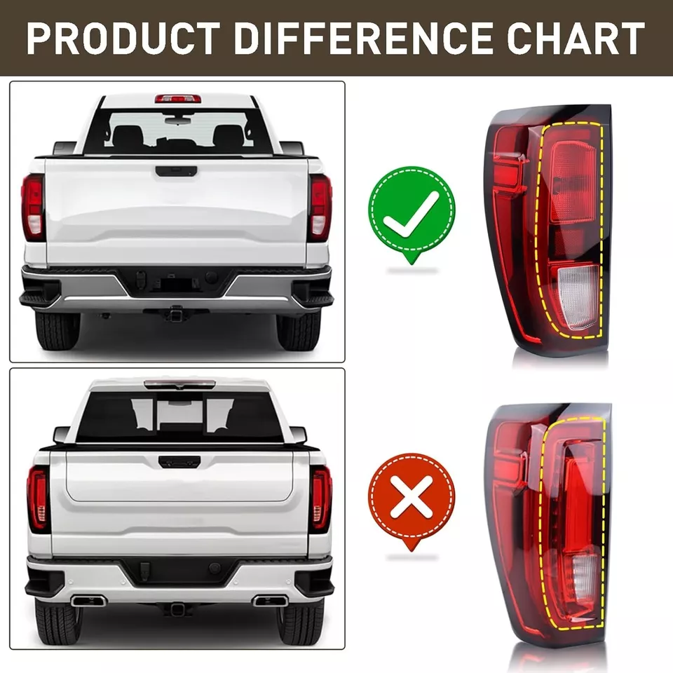 For 2019-2023 GMC Sierra 1500 Factory Halogen Tail Light Brake Lamp Driver Left