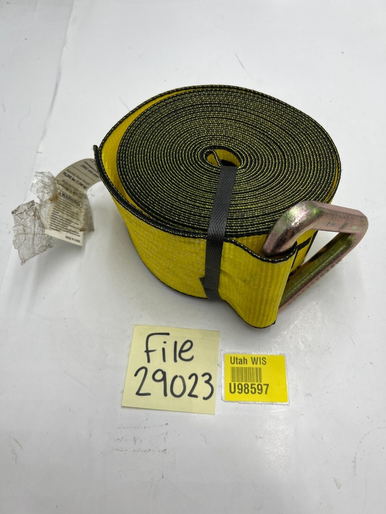 US Cargo Control Flat Hook Ratchet Strap MBS20000LBS 5,400 lbs WLL Yellow