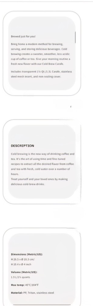 Tupperware Cold Brew Coffee Carafe