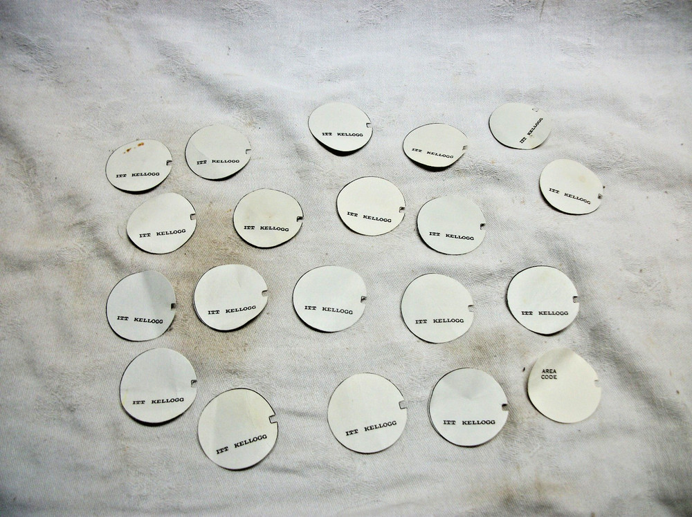 19 ITT Kellogg dial center cards and one generic card