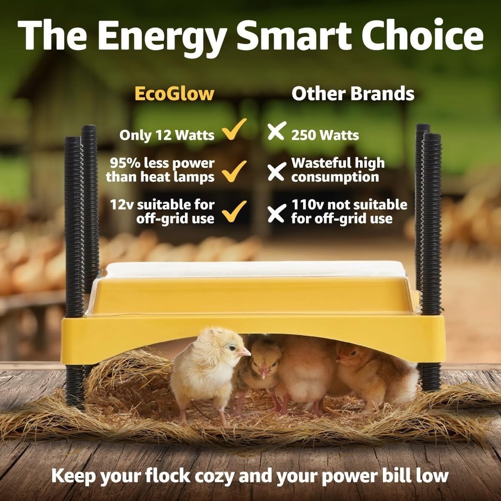 Energy-Saving 12 Watt Brooder Plate - Ideal for Newborn Chicks & Ducklings