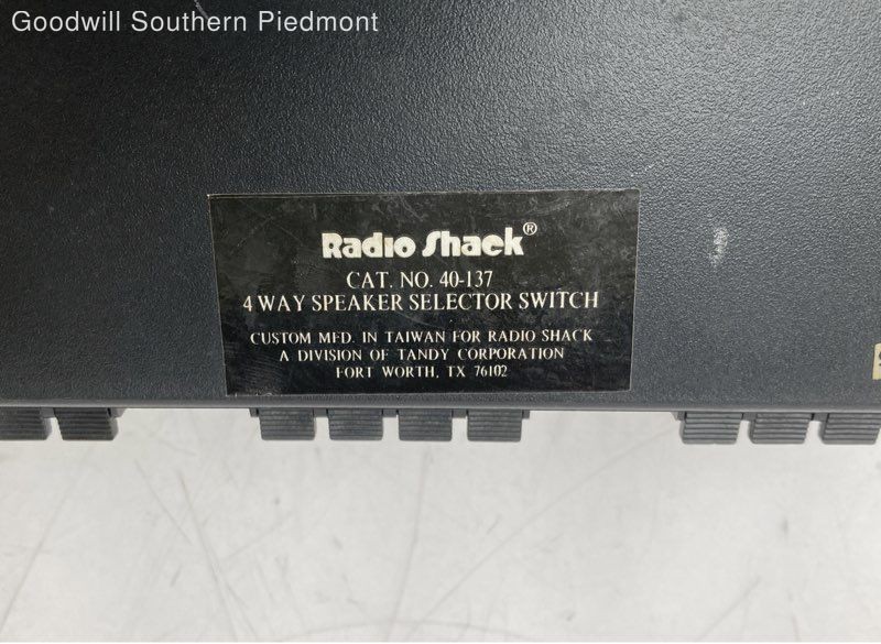 Radio Shack 40-137 4 Way Speaker Selector Switch - Tested