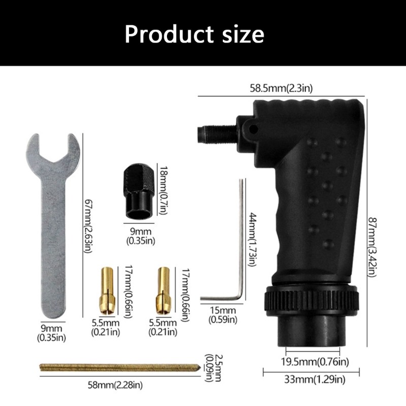 90 Degree Right Angled Electric Grinder Adapter For Workspaces Precise Grinding