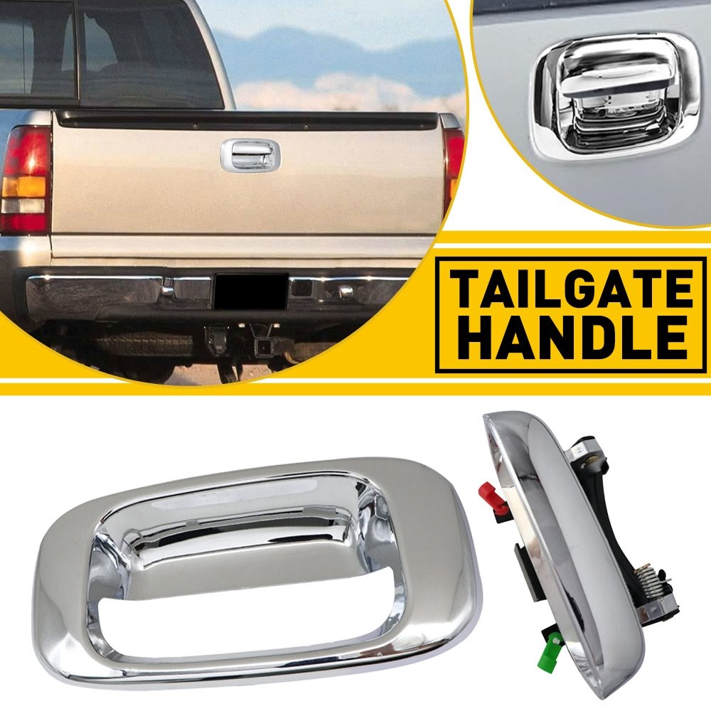 Rear Chrome Tailgate Handle Assembly fits 1999-2006 Chevrolet Silverado GMC EC