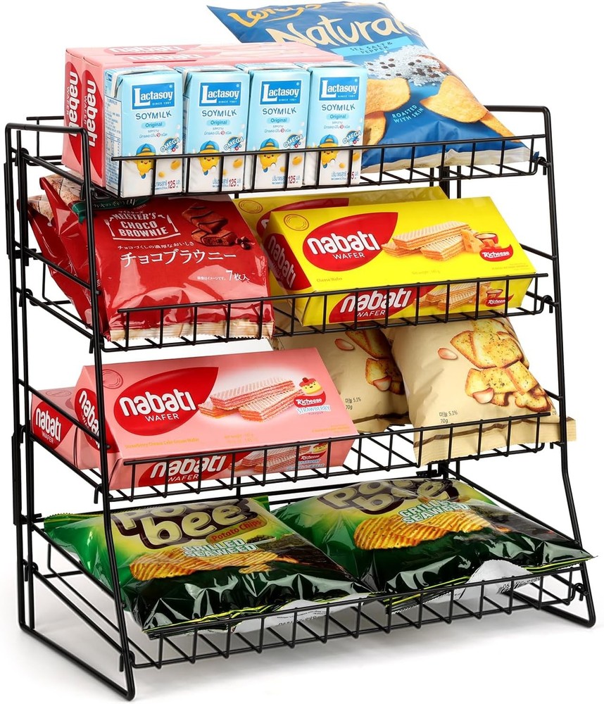 Metal Candy Display Rack Snack Organizer Stand for Countertop