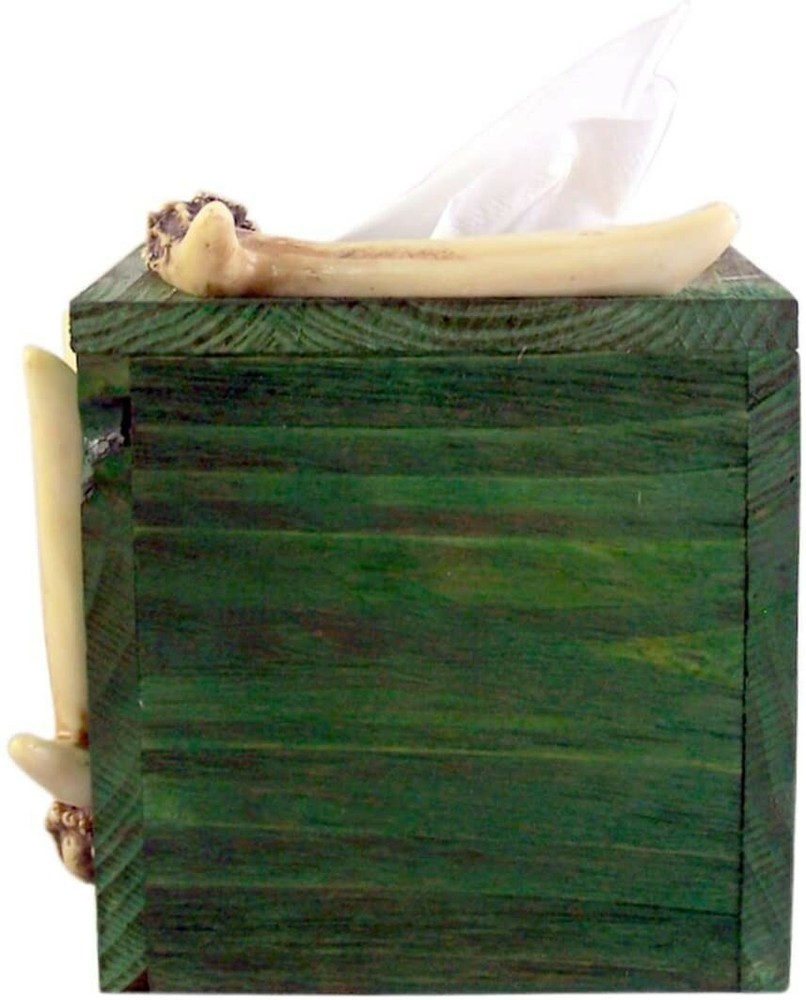 Rustic Antler Tissue Paper Box Cover 6 1/4 Inch