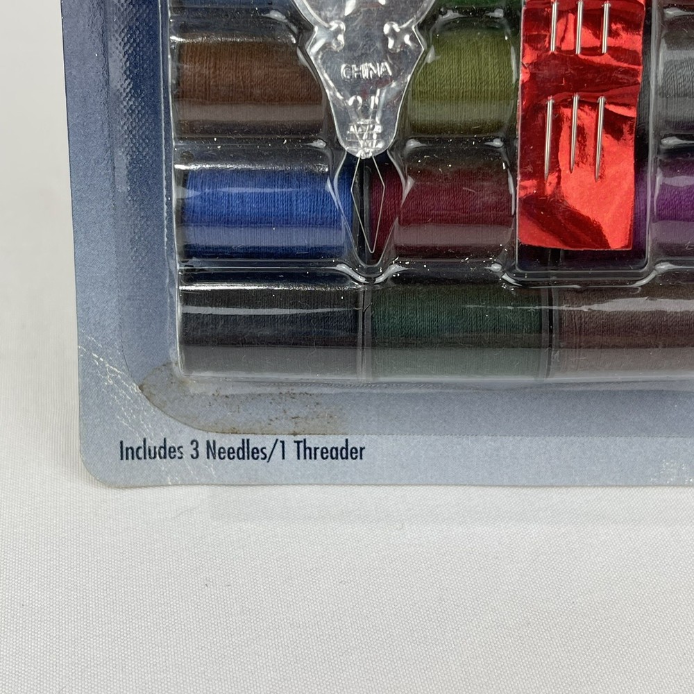 Coats & Clark Spun Polyester Thread 24 Spools 10 Yards Each Light & Dark Shades