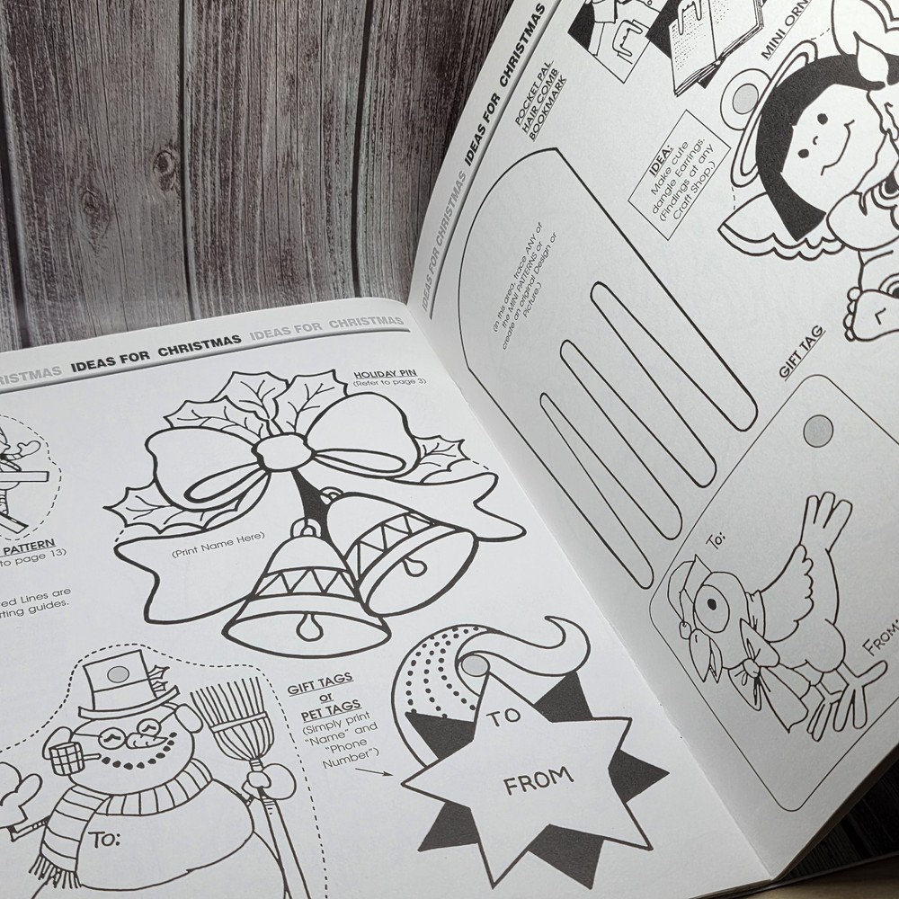 Retro Vintage Shrinky Dinks Five Holiday Pattern Book