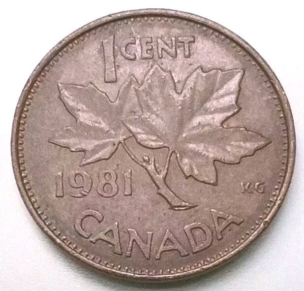 1981 Canada 1 Cent Penny Maple Leaf Canadian Coin Circulated