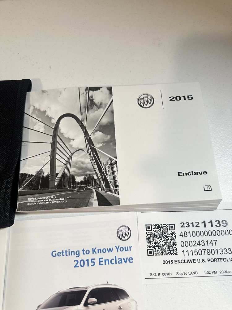 2015 Buick Enclave Owner's Manual Set