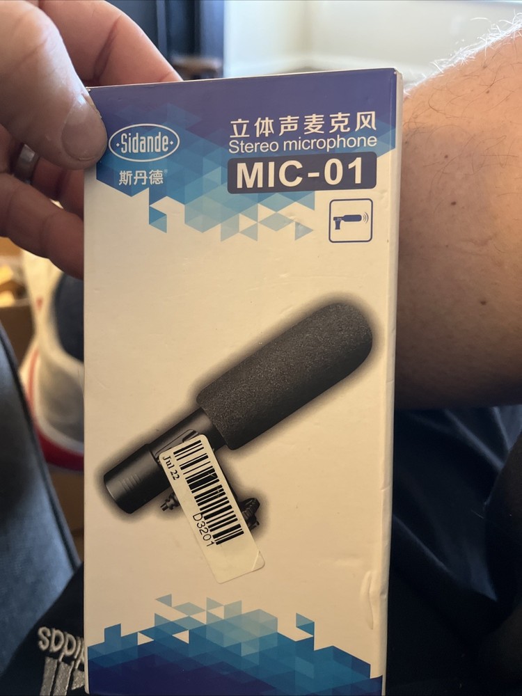 Sidande MIC-01 External Stereo Microphone For DSLR Cameras etc -new