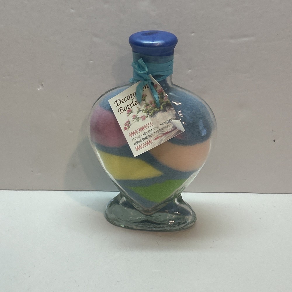 3 Fun Wavy Sand Art Heart Shape Bottles