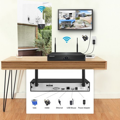 5MP WIFI Surveillance NVR Wireless Security Camera System Outdoor Wired Camera