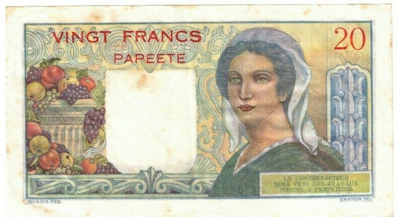Tahiti 20 Francs