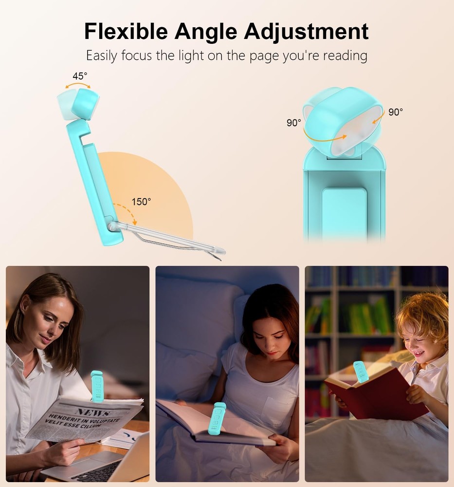 Gritin Reading Light, Rechargeable Book Light for Reading in Bed - Eye Caring...