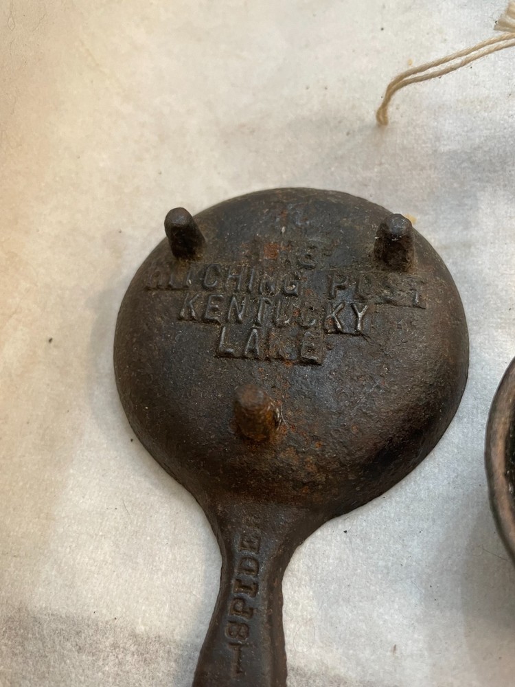 3 miniture cast iron skillets
