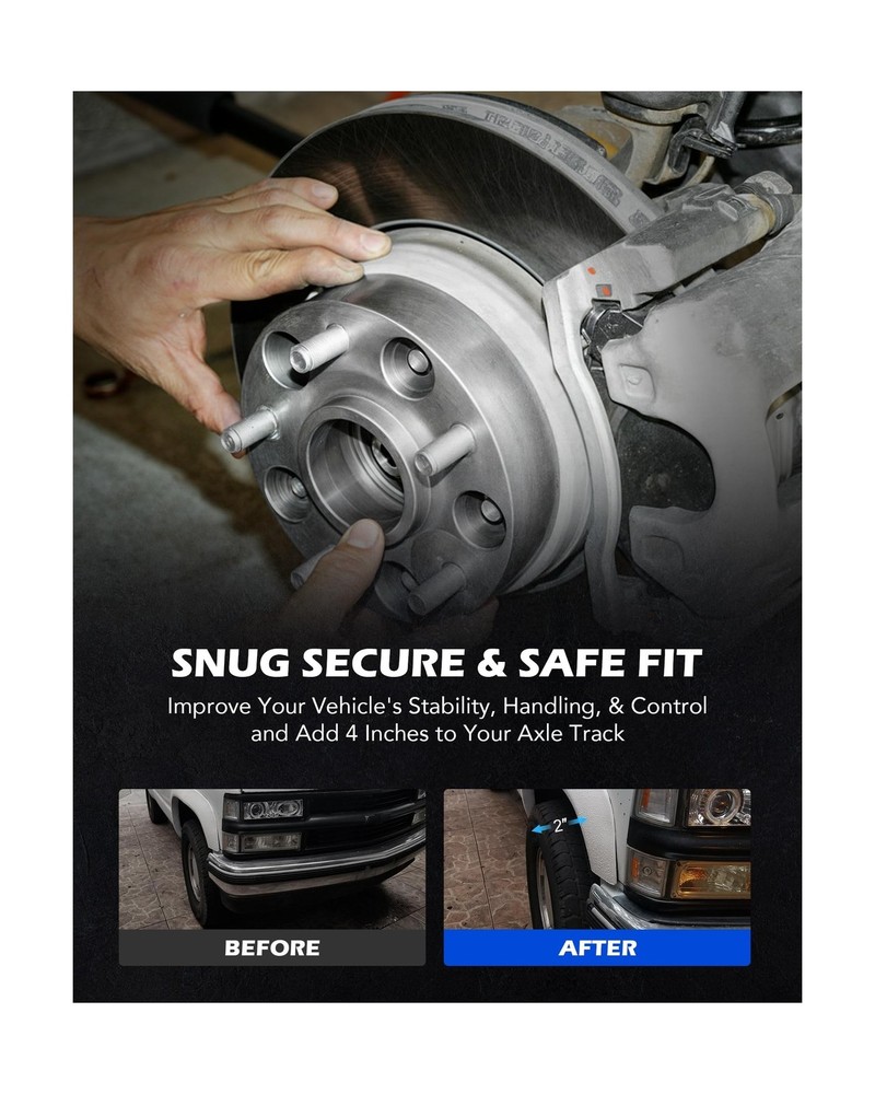 Orion Motor Tech 5x4.75 Wheel Spacers, 2 Inch Wheel Spacers with M12x1.5 Stud...