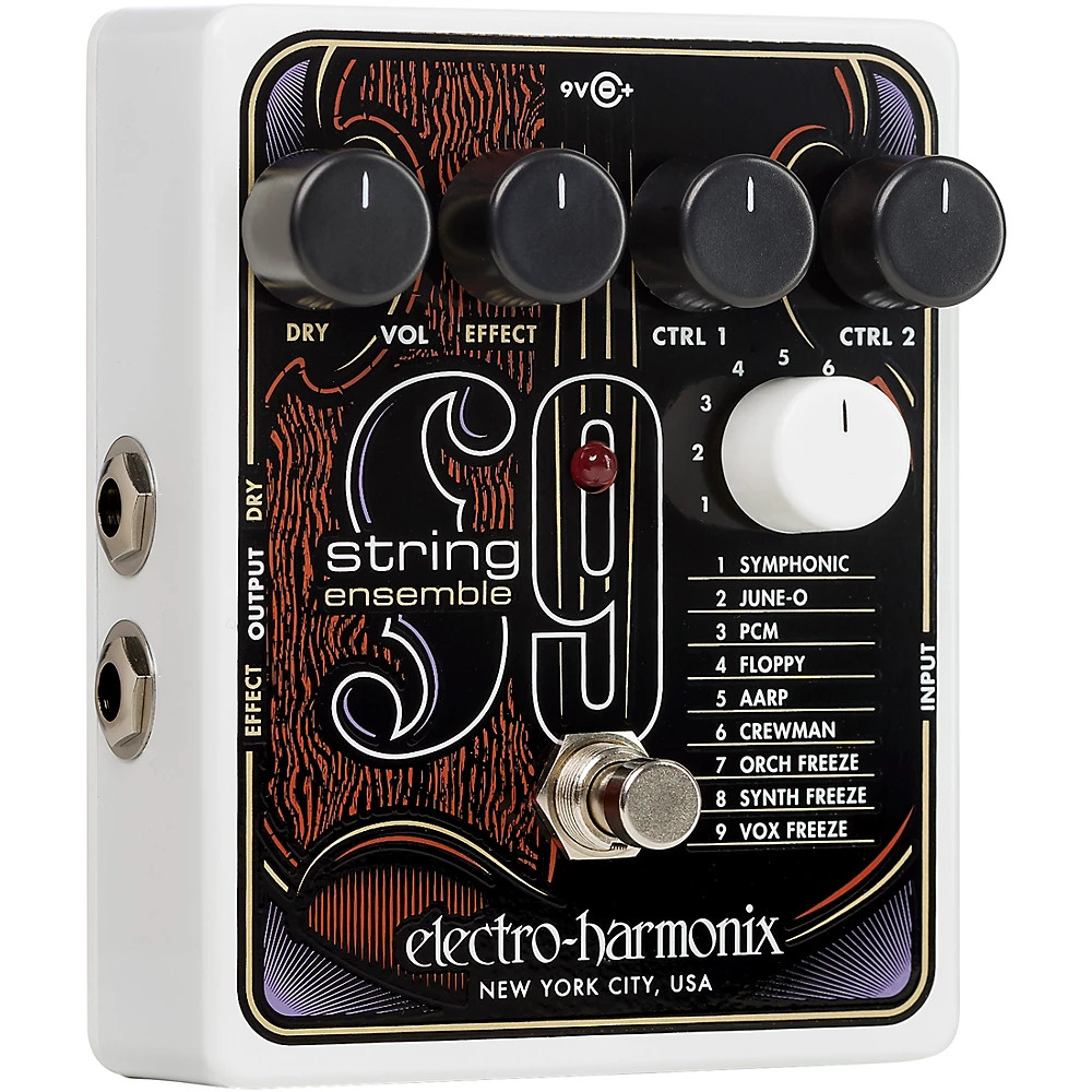 Electro-Harmonix STRING9 String Ensemble/Synthesizer Effects Pedal Black/White