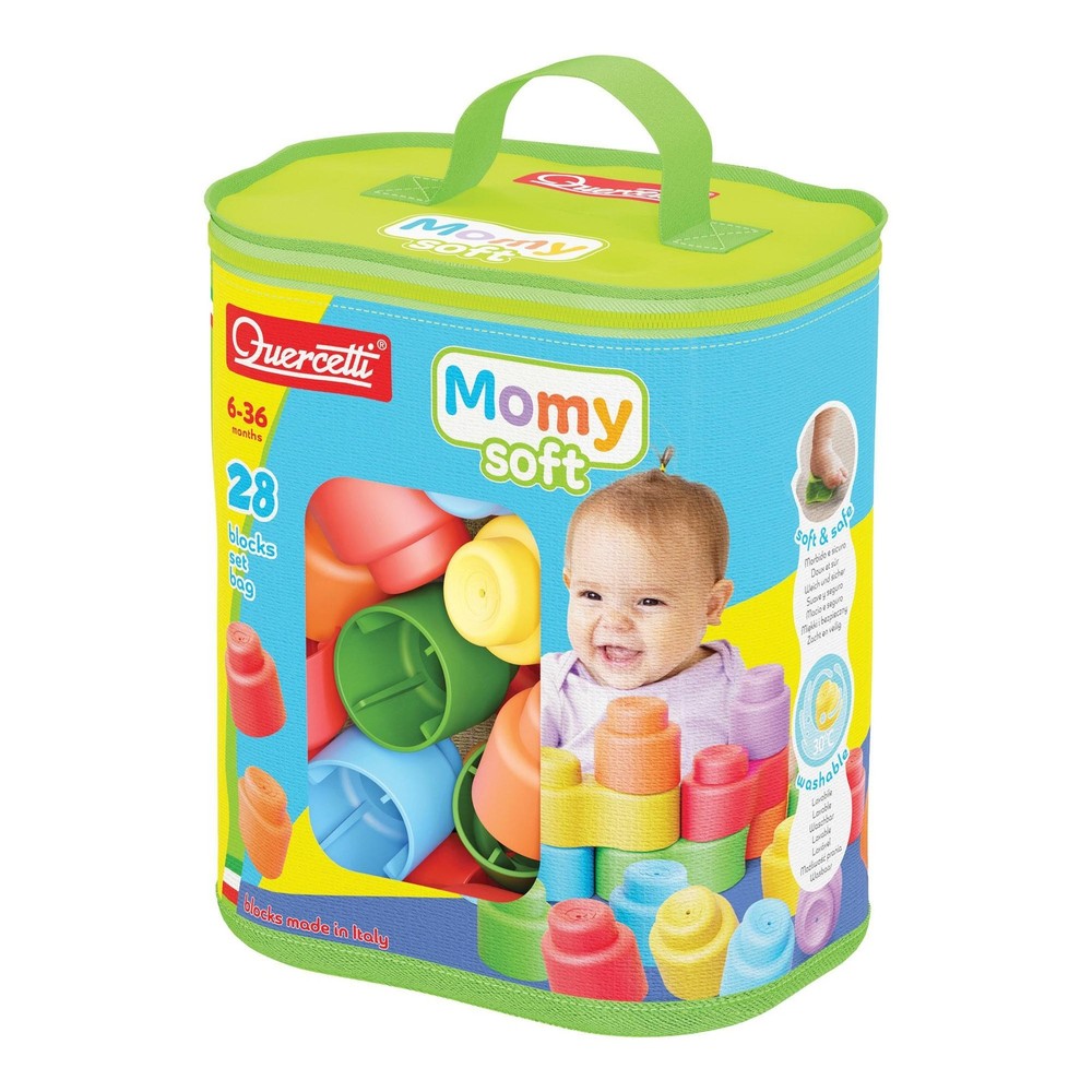 Quercetti Soft Stack Baby Bricks - 28 Pieces