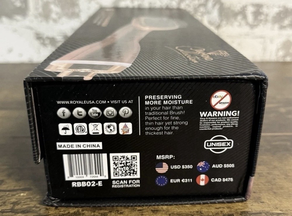 NEW - Royale Genius Heating Element 3-in-1 Blower Brush – Static-Free – Ionic