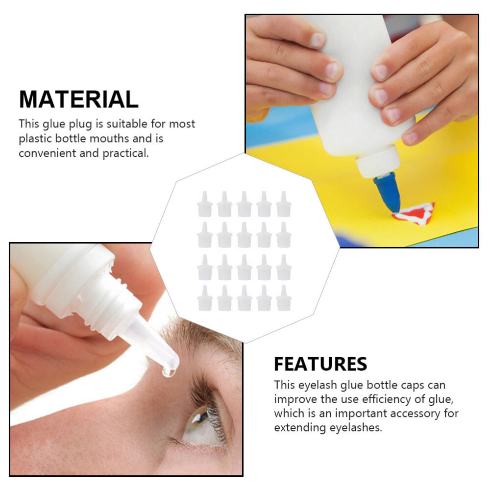 60PCS Spray Nozzle Durable Glue Bottle Caps Nozzle Replacement Caps Eyelash