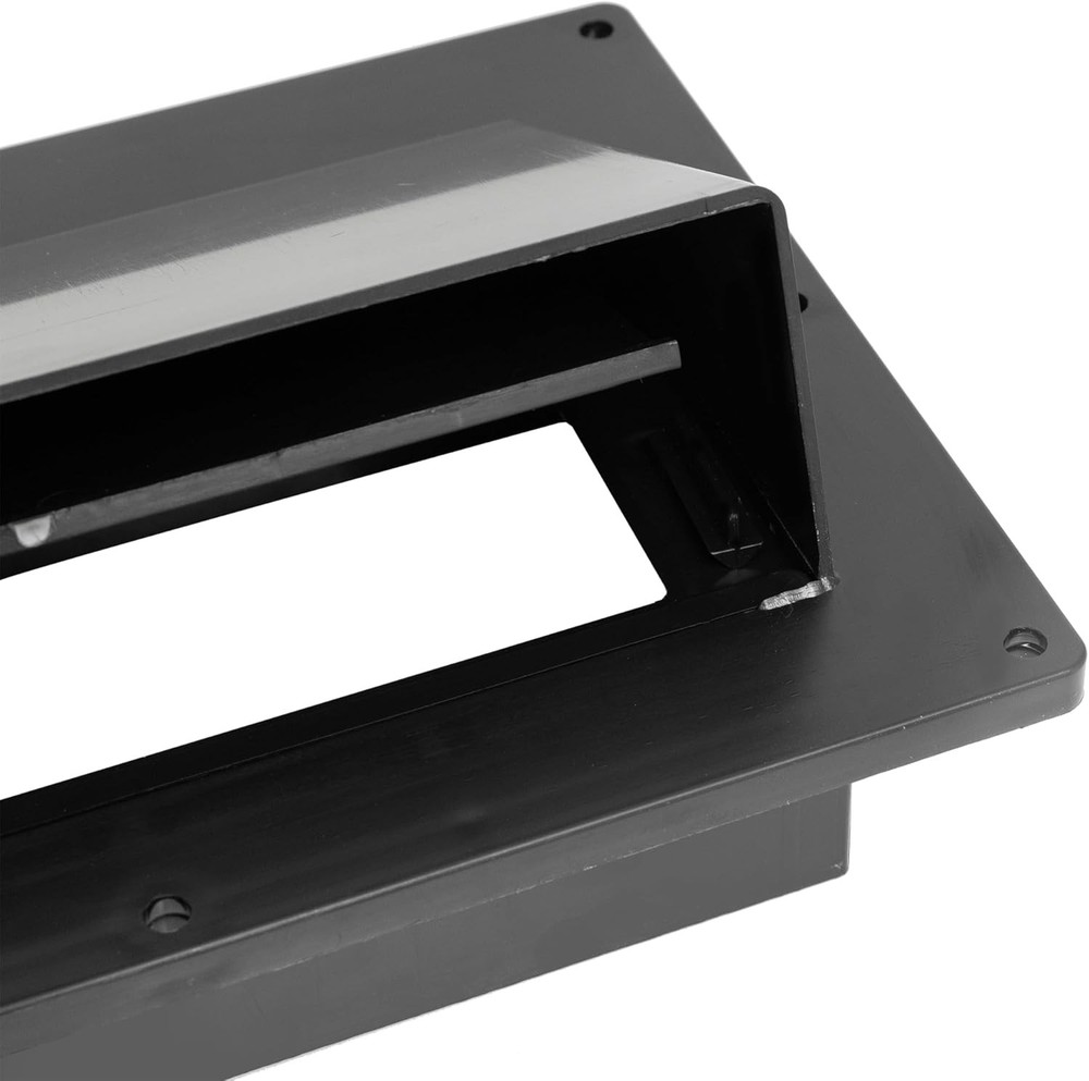 RecPro RV Range Vent Cover with Locking Damper | Black Exterior Vent for Camper,